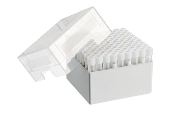 艾本德儲存盒 9 × 9, 可放置 81  個螺旋蓋（凍存）管， 4  –  5  mL，2  件，高 102  mm，4  英寸，聚丙烯材料，可耐受最低 -86  °C，可高溫高壓滅菌，帶蓋子并具有