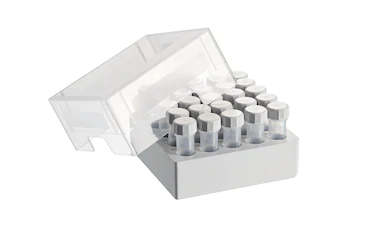 艾本德儲存盒 5 × 5, 可放置 25  個螺旋蓋管，5  mL，2  件，高 76  mm，3  英寸，聚丙烯材料，可耐受最低 -86  °C，可高溫高壓滅菌，帶蓋子并具有數(shù)字字母標(biāo)識