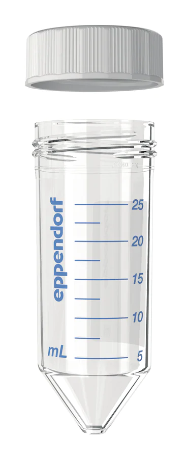 艾本德Eppendorf Conical Tubes 25 mL 帶螺旋蓋, 25 mL, 啟動(dòng)套裝，4  個(gè)單離心管架，6  個(gè)轉(zhuǎn)子適配器，轉(zhuǎn)子孔可容納 50  mL 錐形管, PCR 潔凈級(jí), 無(wú)